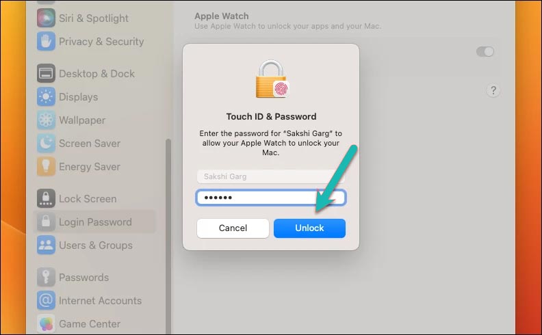فعال کردن Auto-Unlock در Mac مرحله چهارم